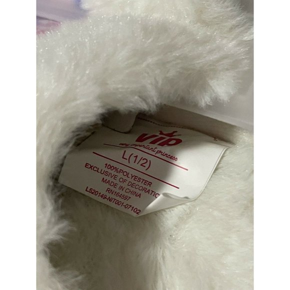 🐶Girl’s Slippers L (1-2)VIP Slippers Tie Dye Lilac Faux Fur with nail polish - Picture 12 of 12